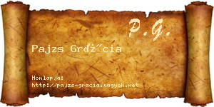 Pajzs Grácia névjegykártya